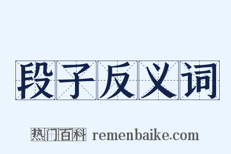 段子反义词是什么意思的图片